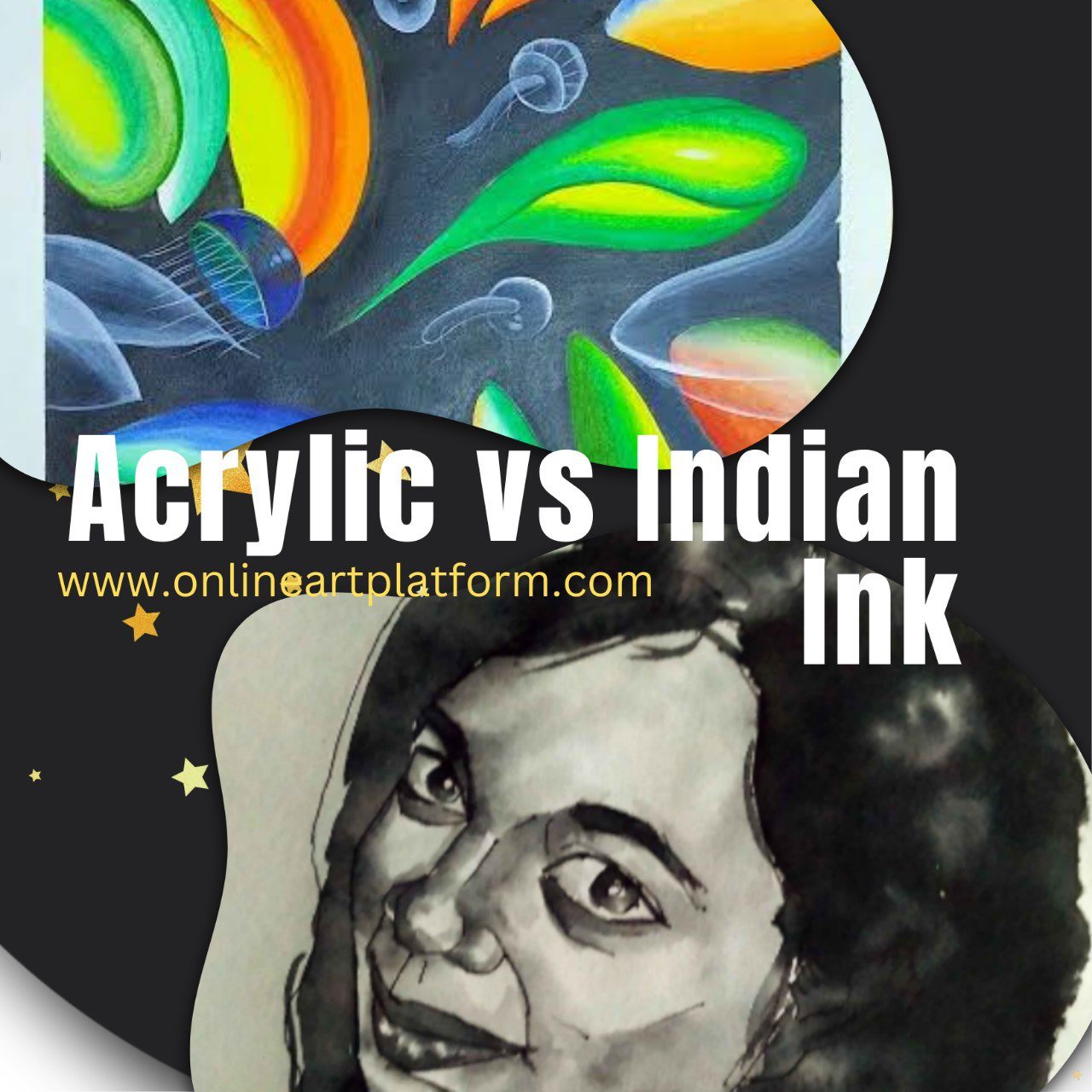 Difference Between Acrylic and Indian Ink Paintings