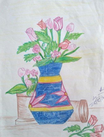 Flowerpot With Crayon