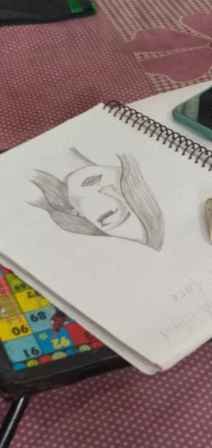 Girl Hair Sketch For Kids Drawing