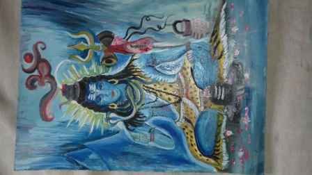 Mahadev Oil Painting By Ankur Saharia 