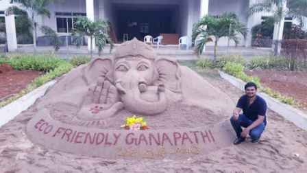 My Sand Art Of Lord Ganesh Wwwbalucreativescom