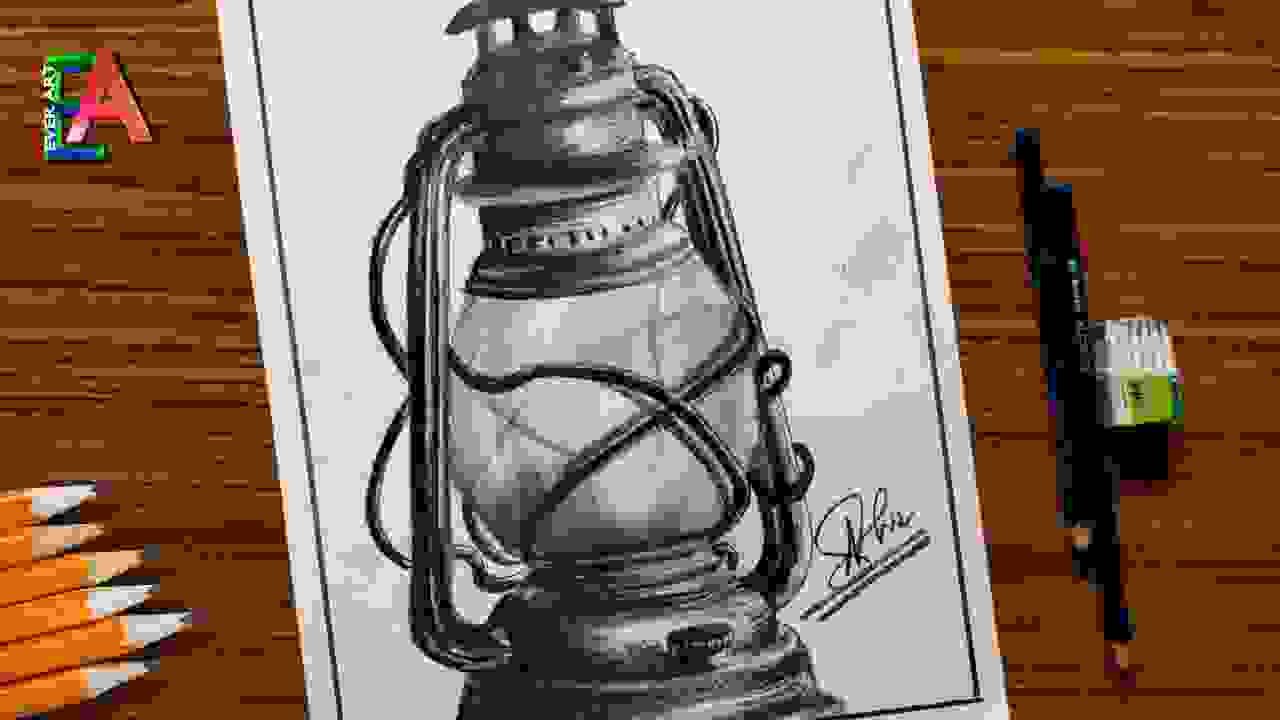 Lantern Drawing Old Lantern Drawing With Pencil Shade Httpsy