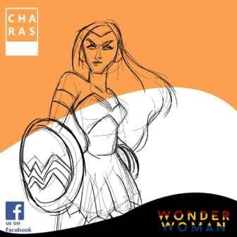 Rough Sketch Of Wonder Woman By Charasarts Charasarts