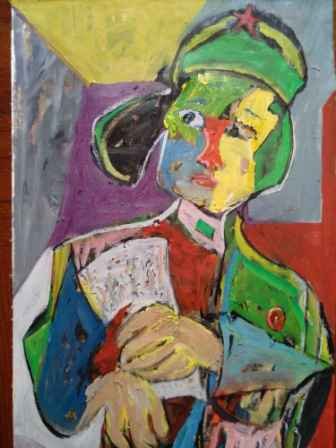 A Young Student In Cultural Revolution Prc Oil On