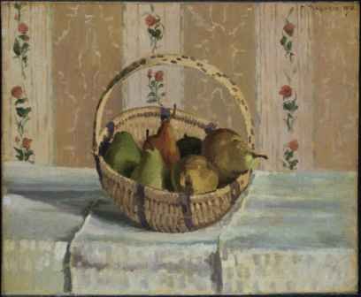 Apples And Pears In A Round Basket Artist Camille Abraham Ja