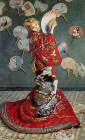Madame Monet Wearing A Kimono Artist Claude Monet Year 1875 