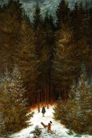 The Chasseur In The Forest Artist Caspar David Friedrich Yea