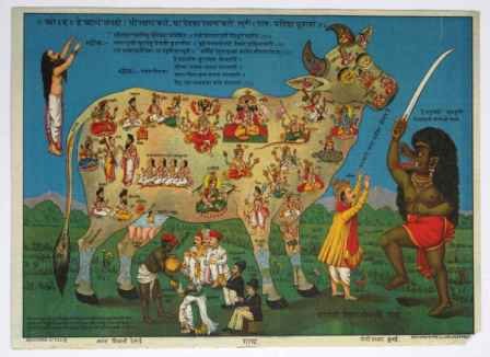 Art Work The Holly Cow Artist Raja Ravi Verma Year 1893 1897