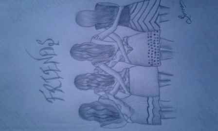 Friends With Each Other For Kids Drawing