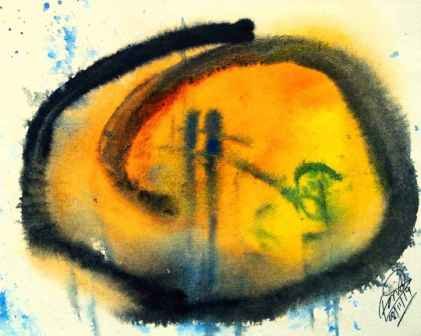 Abstract Painting With Ink Series 062