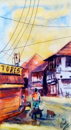 Nomadic Serenity Depicting Urban Indian Life Series 020