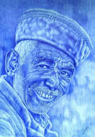 Ball Pen Portrait Work Size 10 X7 