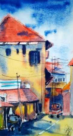 Carriers On The Road Depicting Urban Indian Life Series 015