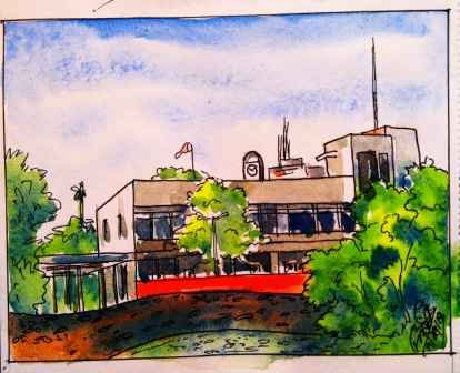 Cityscape Sketch Work Pen And Cakes Color17