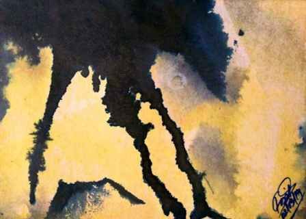 Abstract Painting With Ink Series 004
