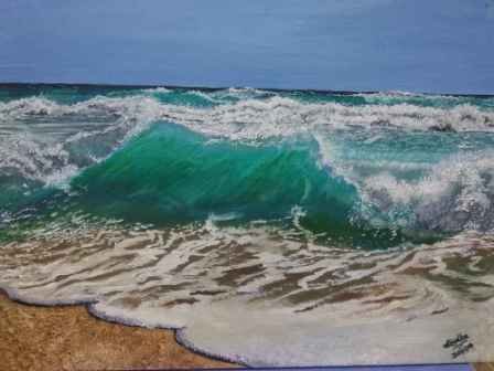 Waves Oil Painting On Canvas Httpswwwfacebookcomsudhamycolours