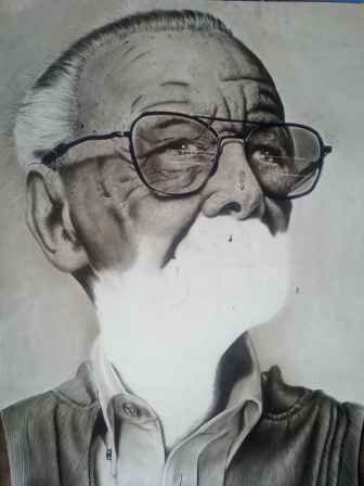 Stan Lee Charcoal Sketch Portrait