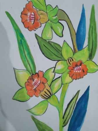 Water Paint On Drawing Sheet Art By Tapasya Bidyut