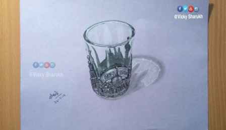Antique Glass Realistic Drawing Watch My Drawing Video On Yo