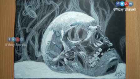 Realistic Art Series 029 Human Skull