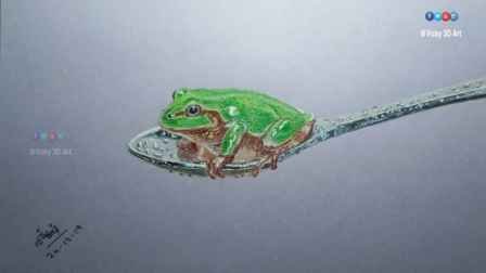 Frog In Spoon Realistic Drawing How To Draw Frog Watch My Dr