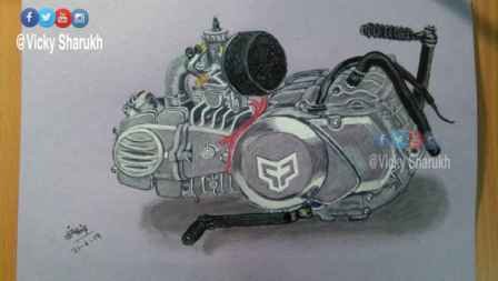 Realistic Art Series 017 Bike Engine