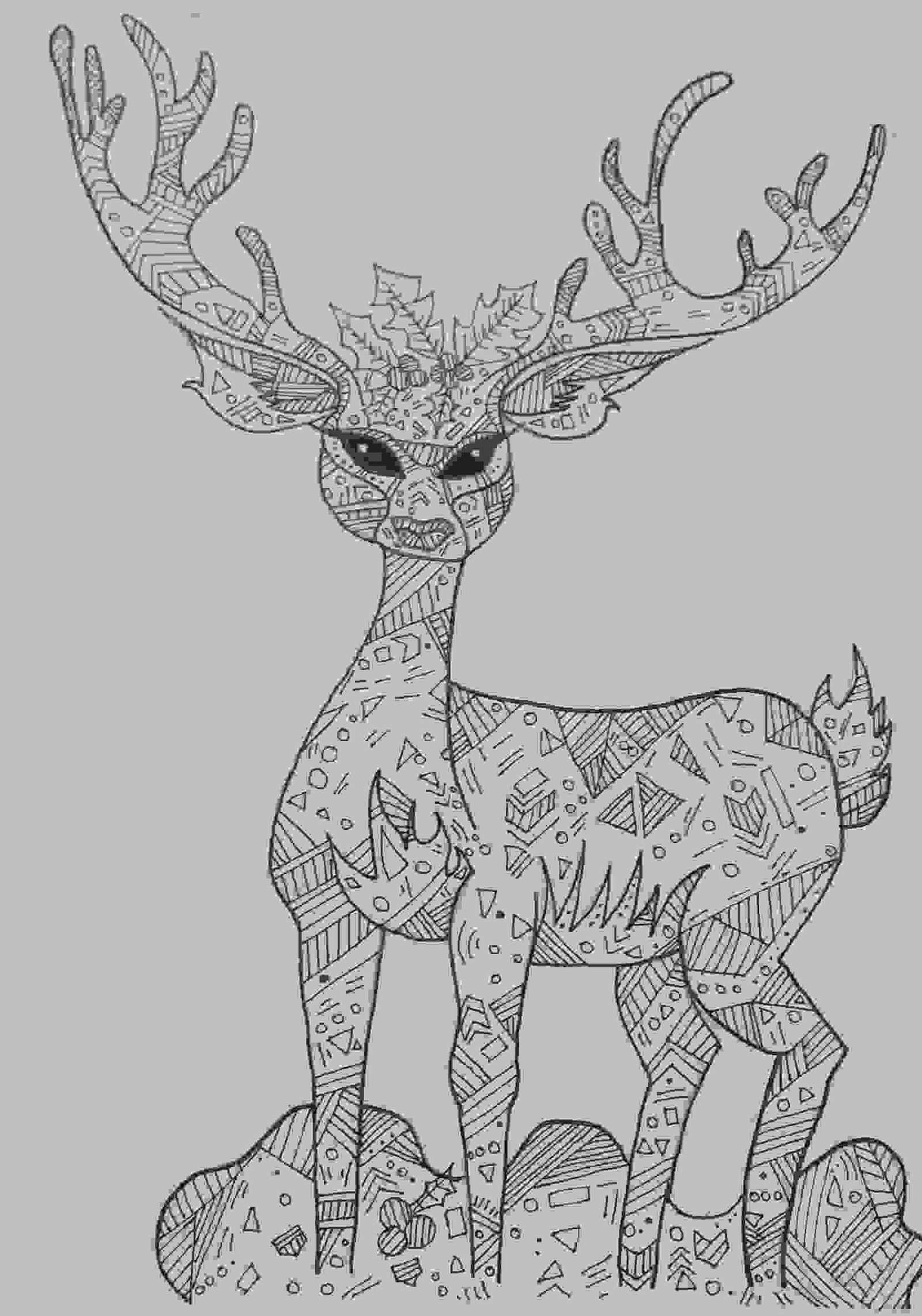 Painting Of Zentangle Of Deer In Drawing Paper Size A4 Sq Cm