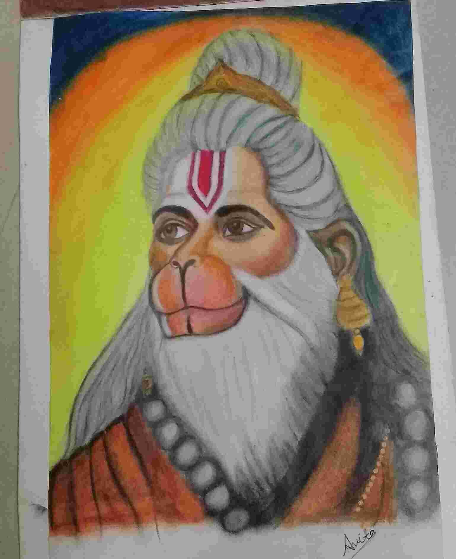 Lord Hanuman Devotee Of Lord Shree Ram Portrait