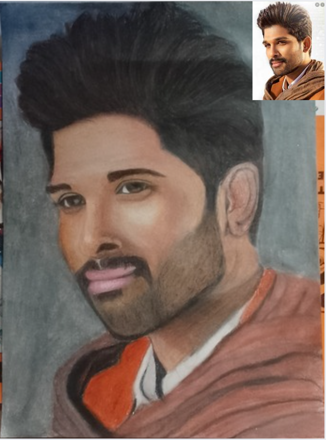 South Indian Actor Allu Arjun Portrait