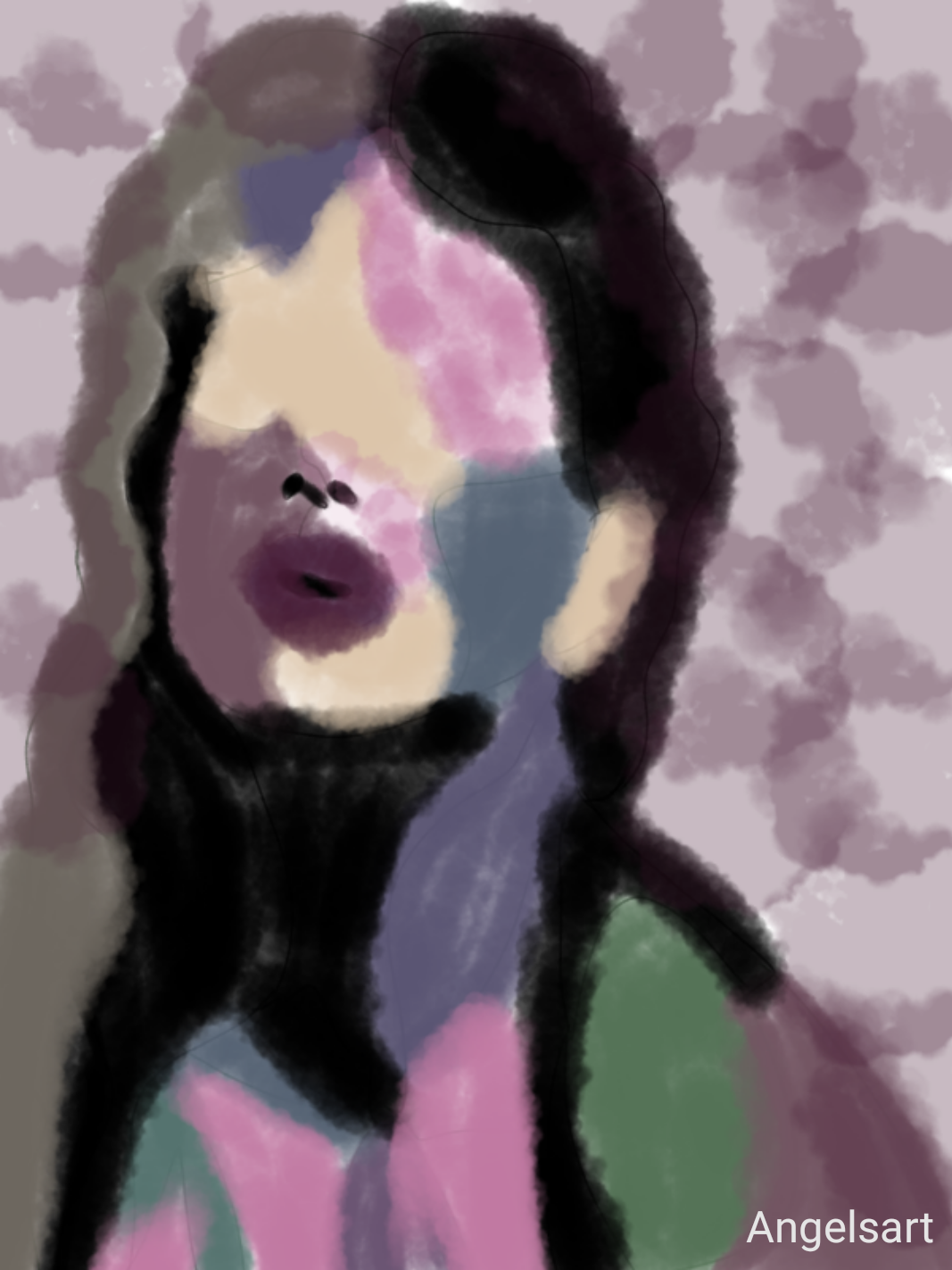 Painting Of Colorful Face In Digital Art Size 30 Sq Cm