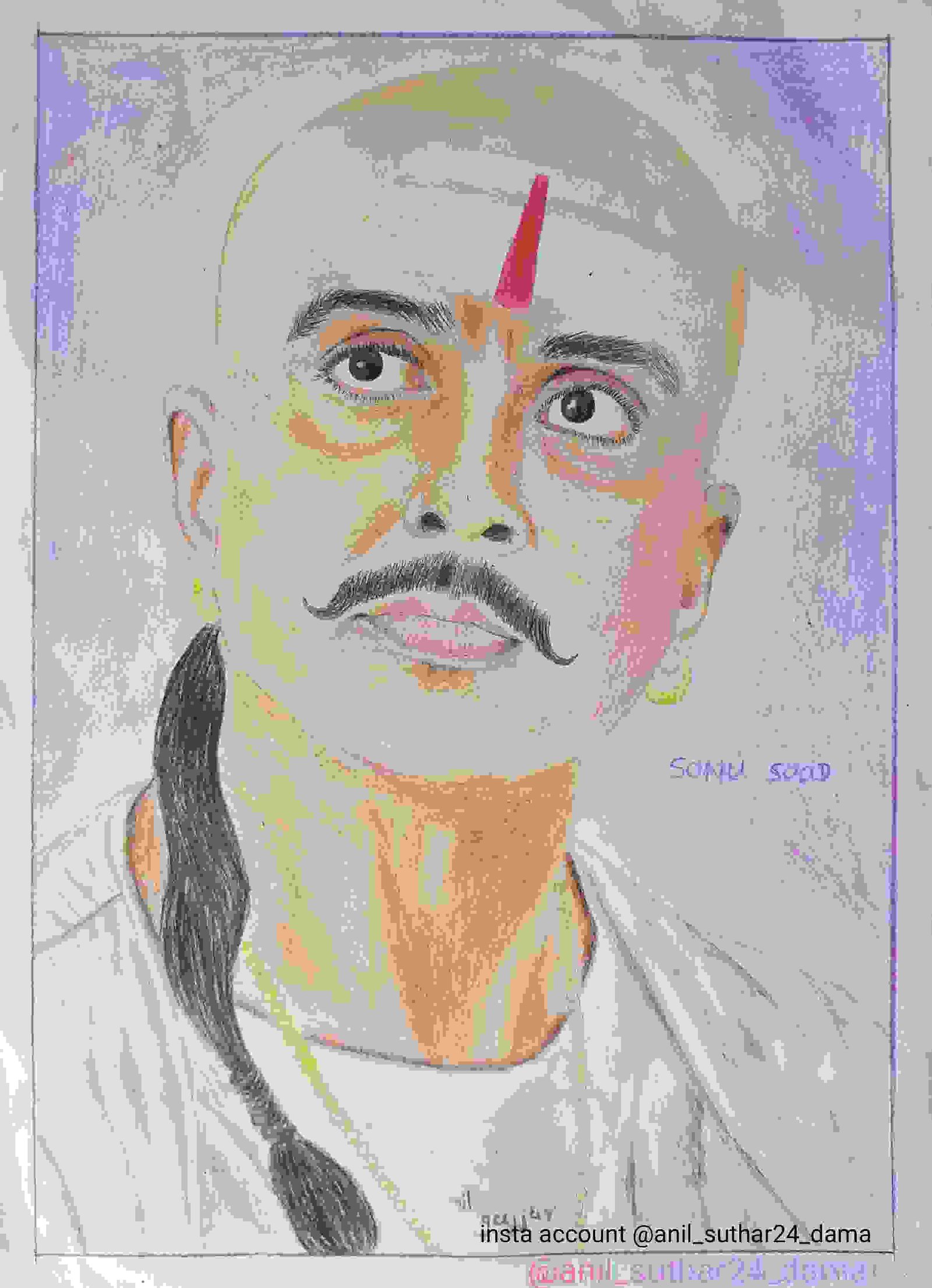 Sonu Sood As Chand Bardai In Samrat Prithviraj Chauhan For Kids Drawing