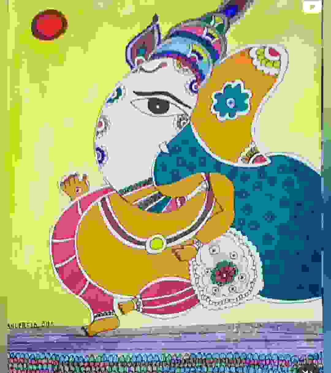 Painting Of Painting In Ganesha Size A4 Sq Cm Price 500 