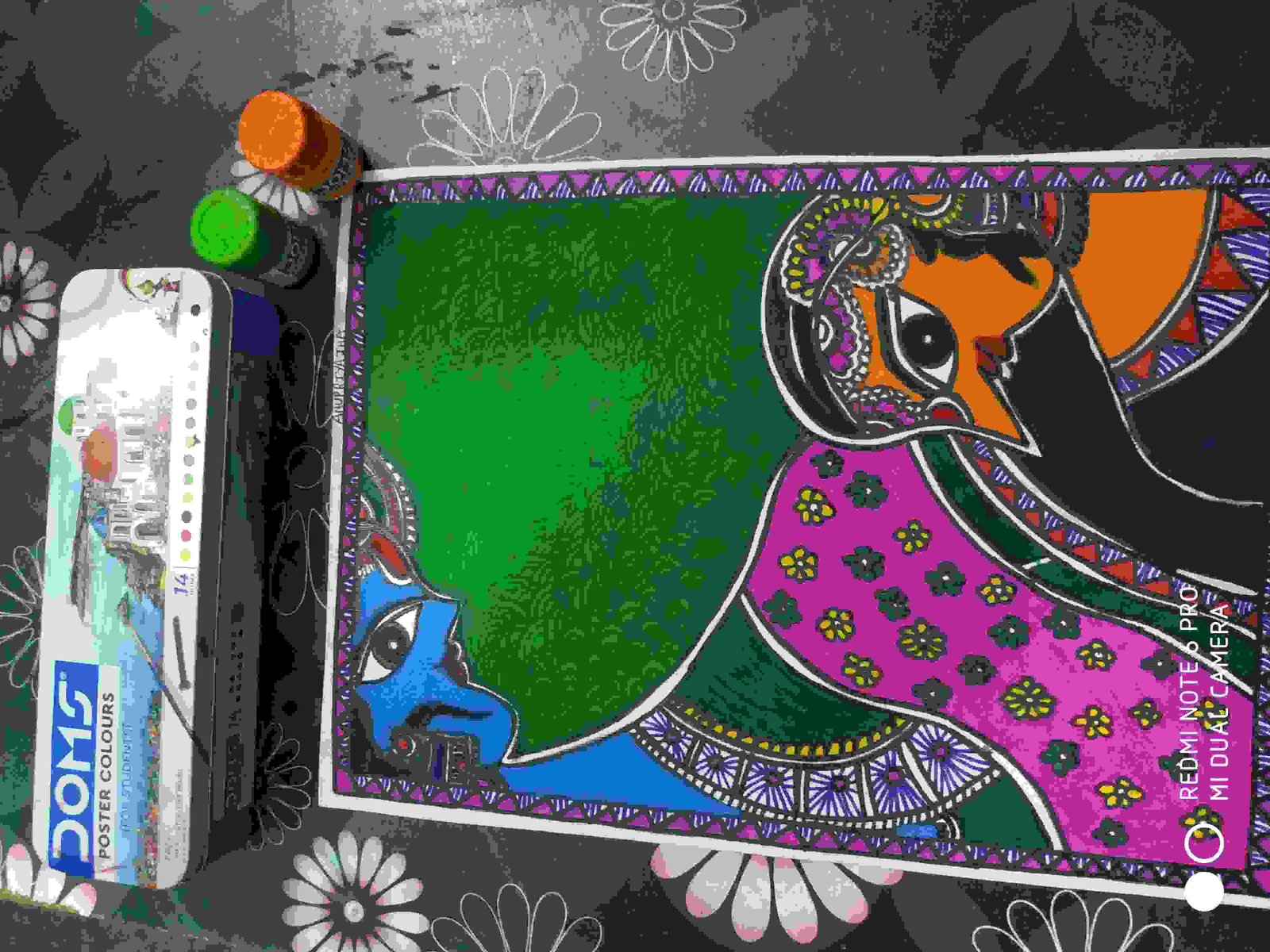 Painting Of Painting In Madhubani Painting Size A4size Sq