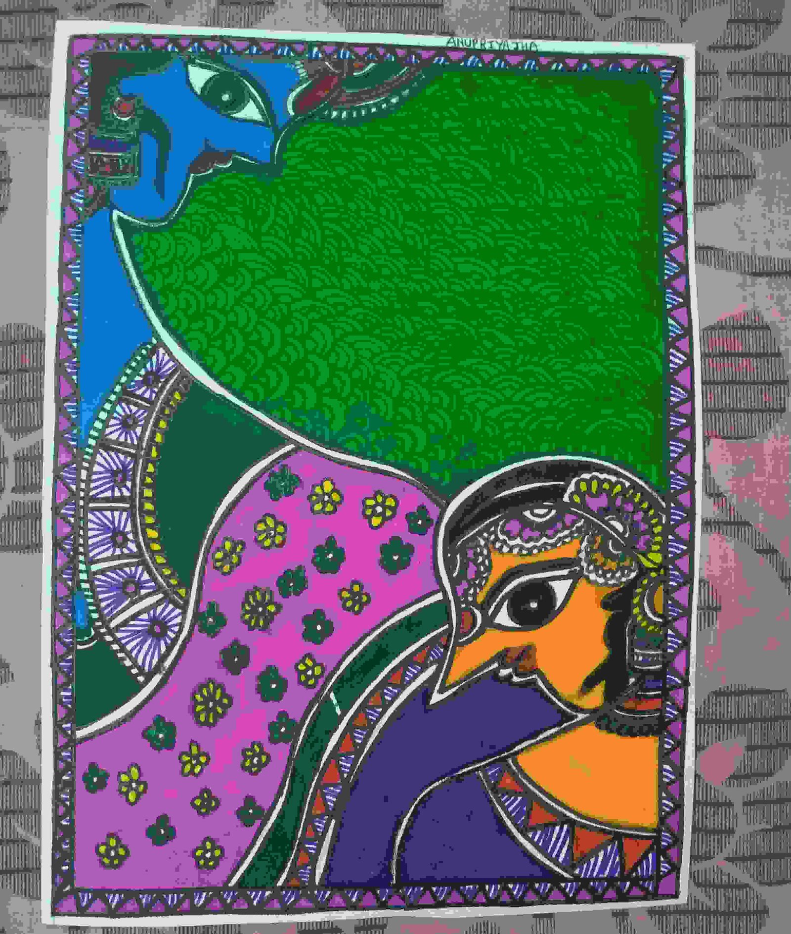 Painting Of Radha Krishan Painting In 1piece Size A4 Sq Cm P