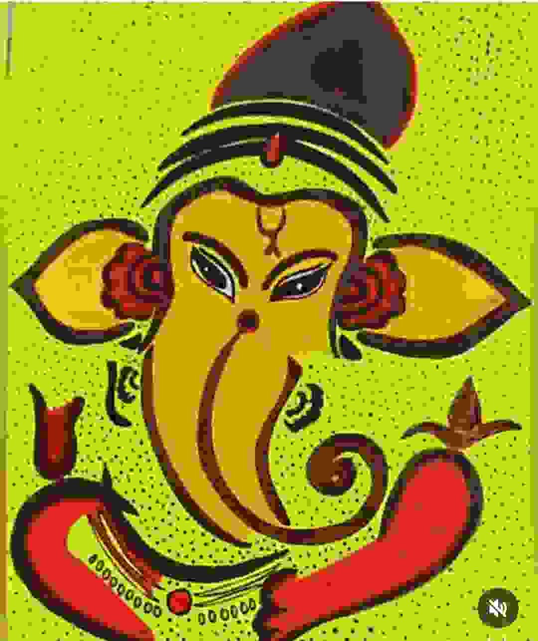 Painting Of Ganesha In 1piece Size A4 Size Sq Cm Price 350 