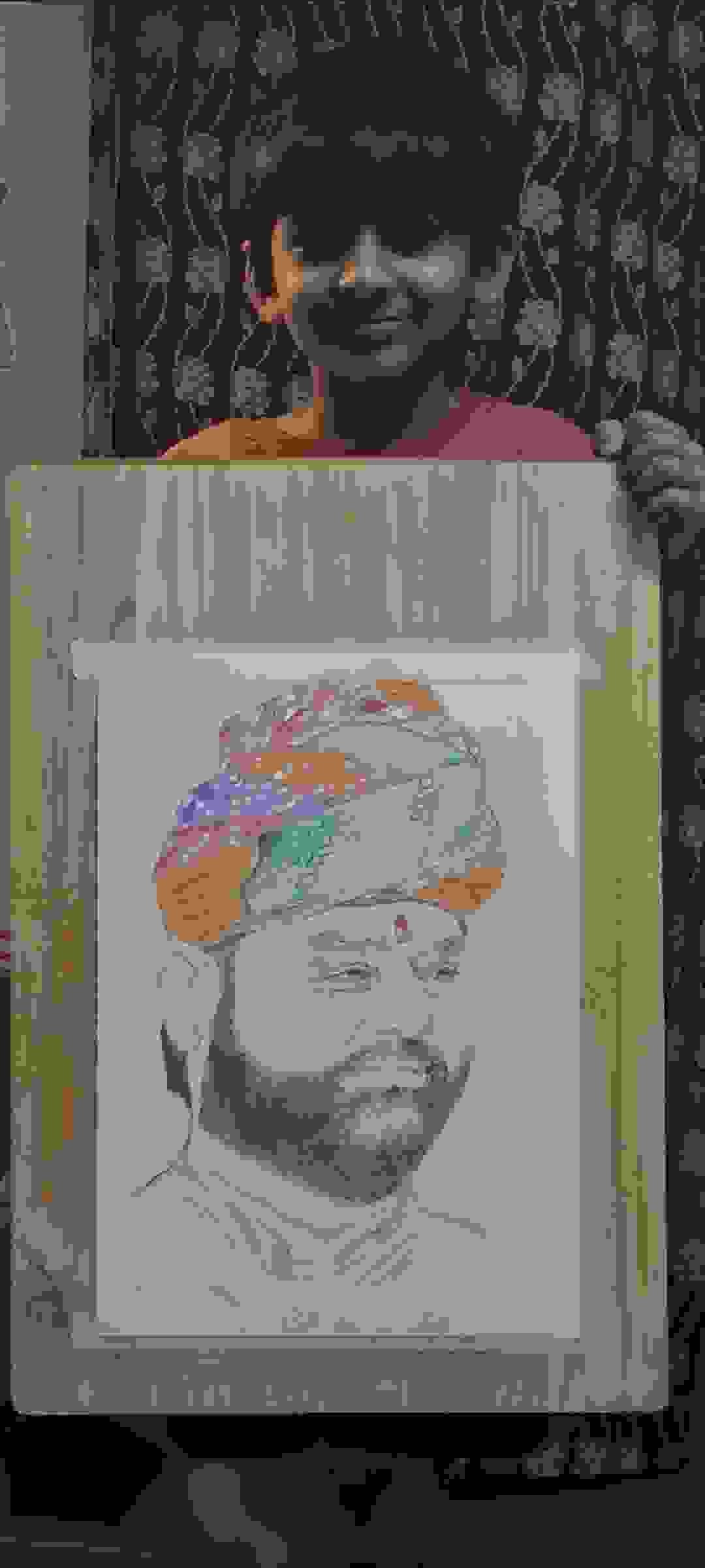 Painting Of Rajasthan Minister Mahandra Jeet Singh Malviya