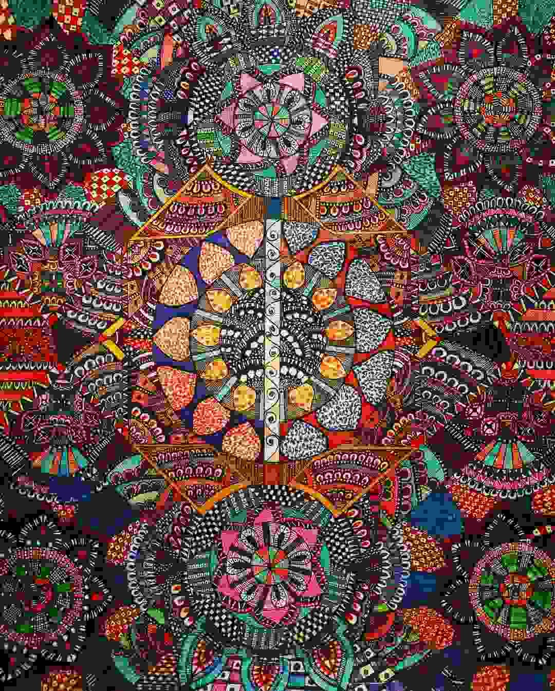 Painting Of Colourful Zentangle Art In Artistmanish21 Size