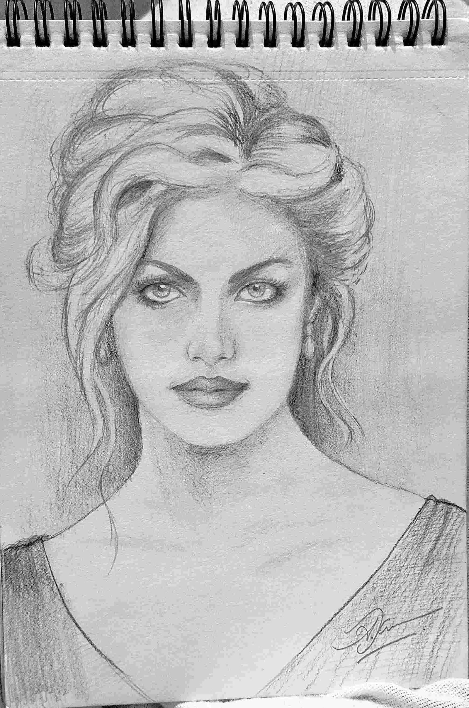 Portrait Sketch Of A Gorgeous Lady