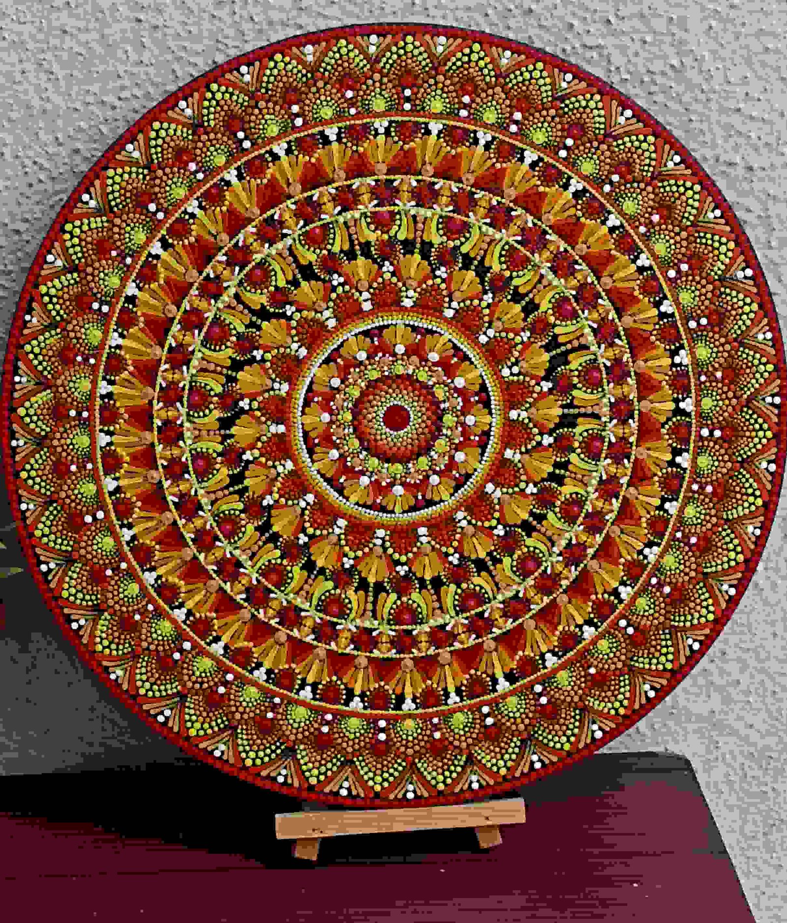 Painting Of Dot Mandala Art In Acrylic Paint Size 4064 Sq Cm