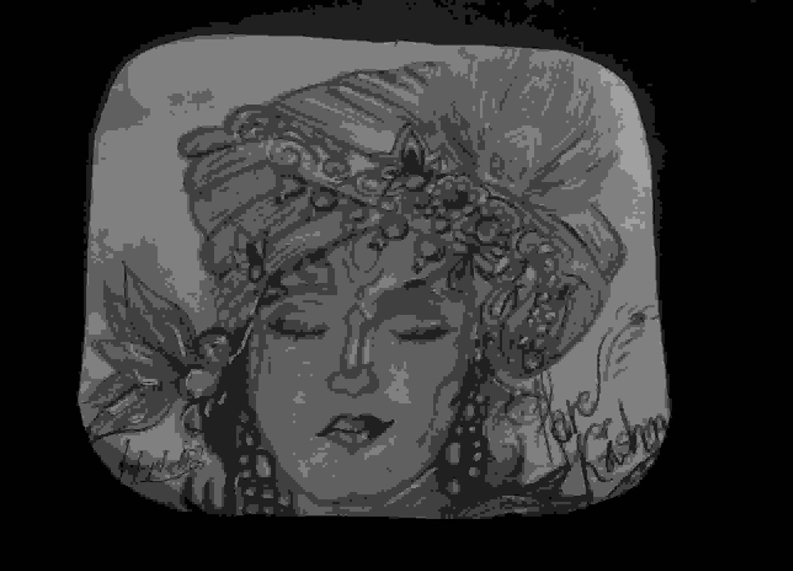 Shree Krishna Sketch For Kids Drawing