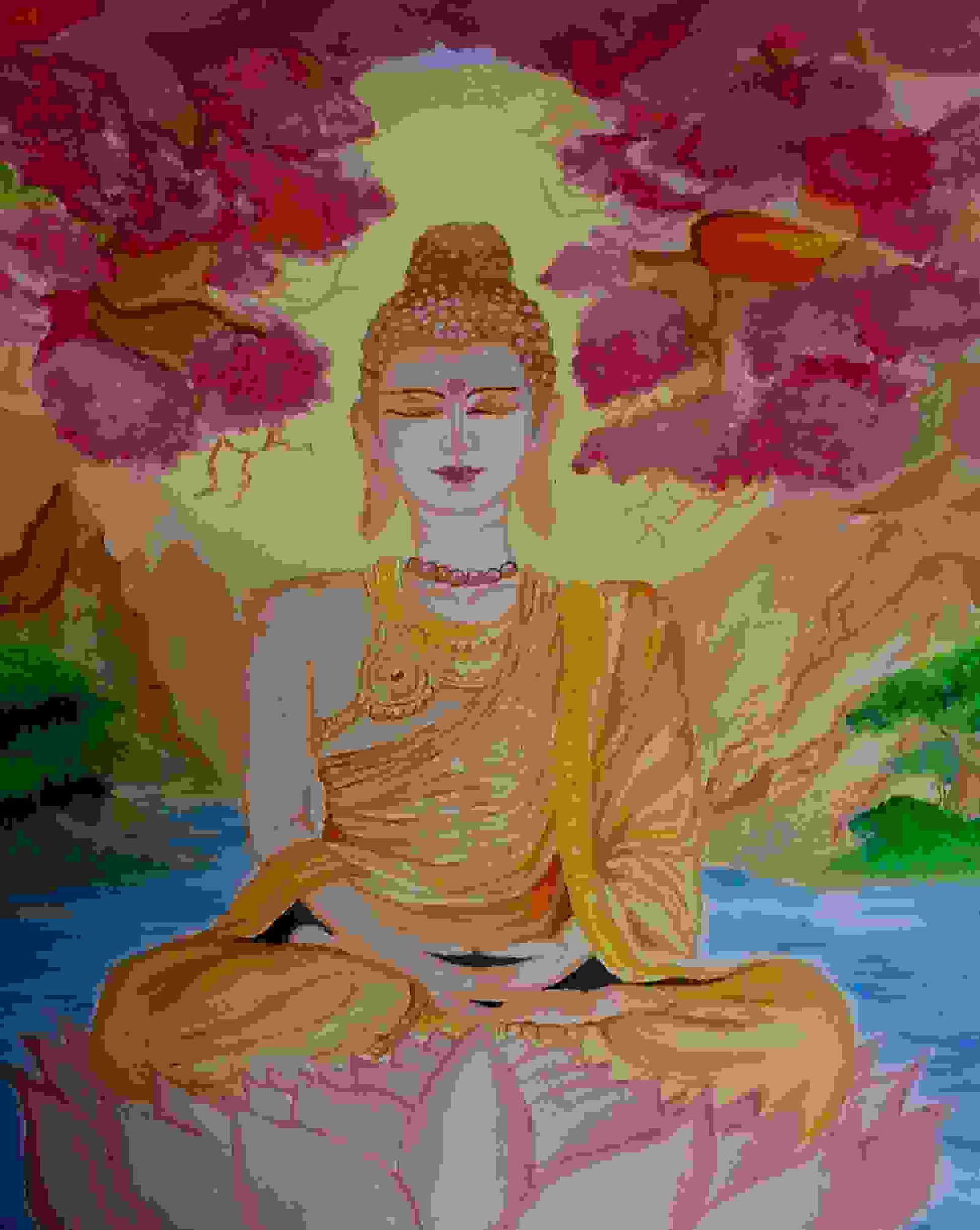 Painting Of Lord Buddha Painting On Paper 2024 By 