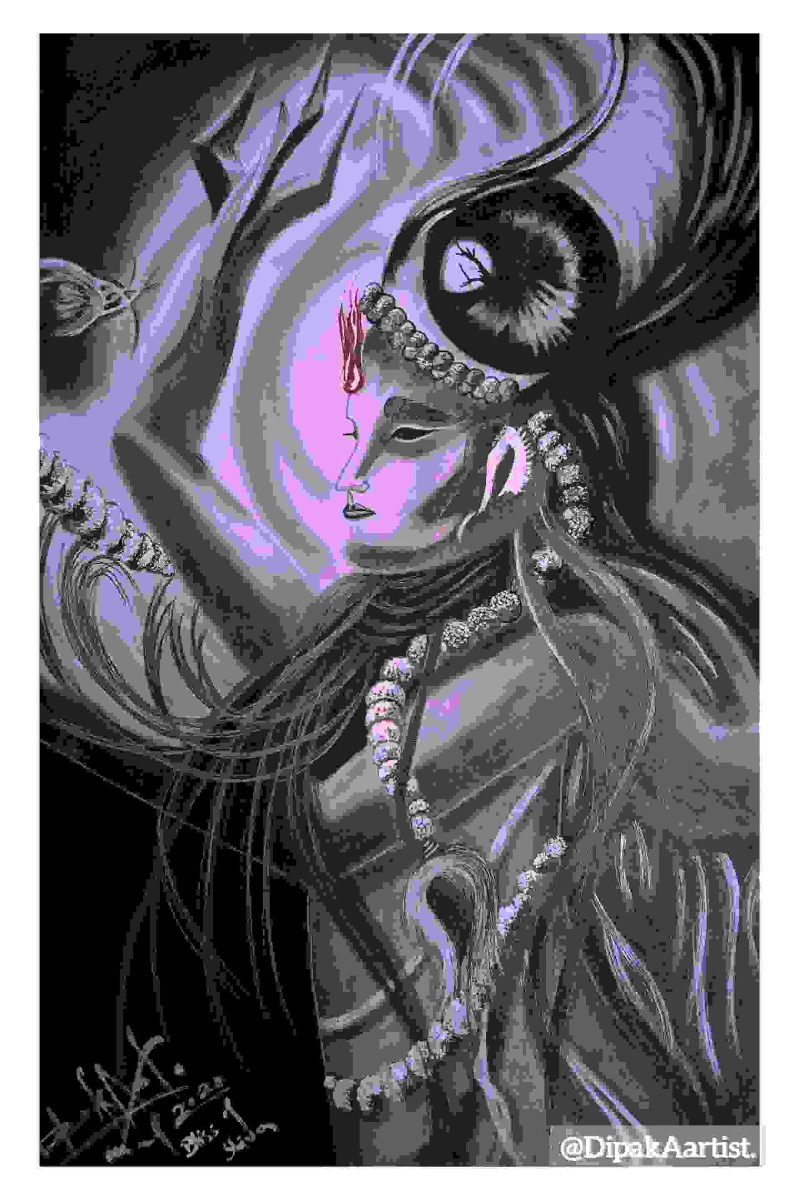 Bliss Of Shiva Most Difficult Ive Ever Done This Is Beautiful Charcoal