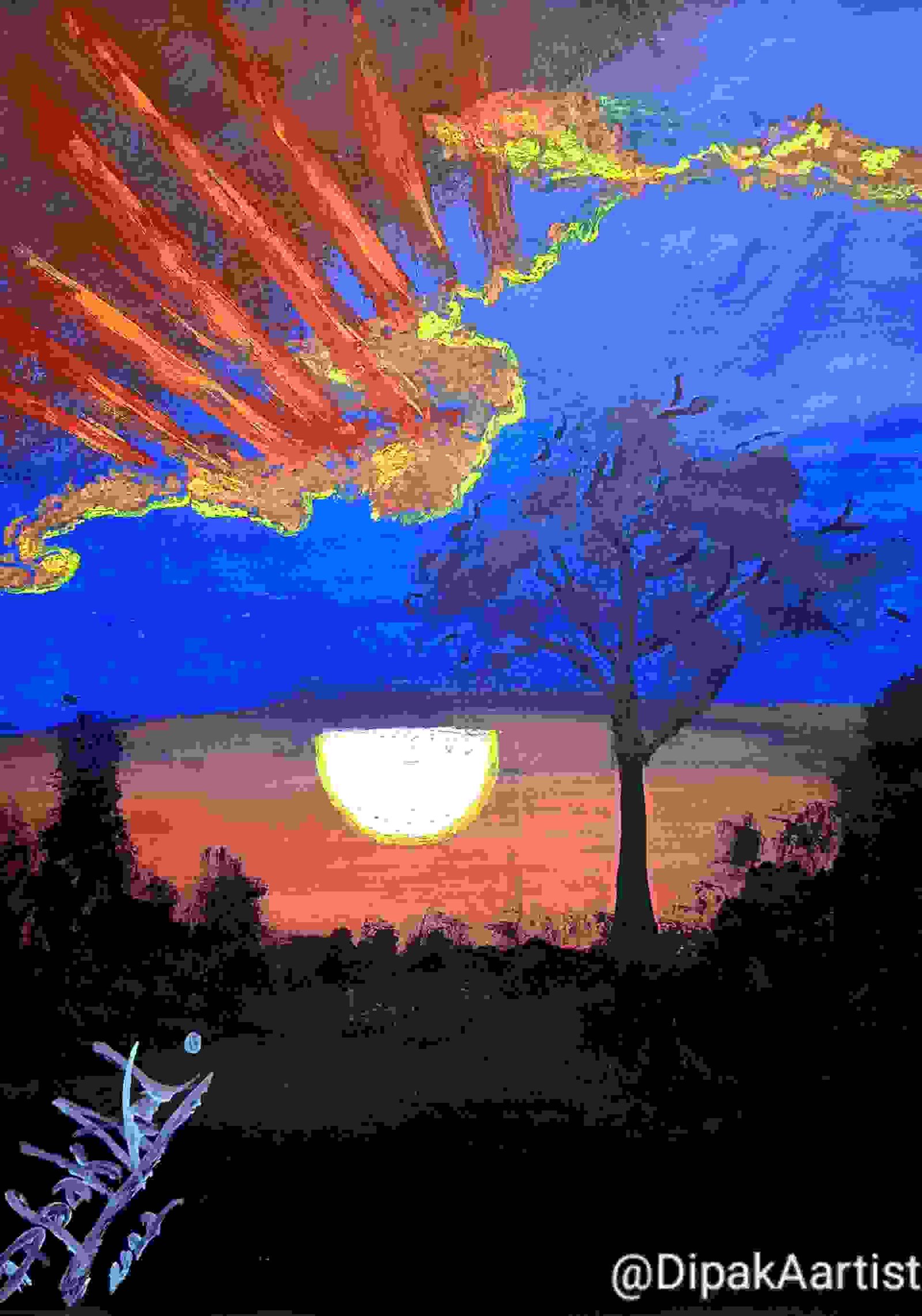 The Beauty Of A Serene Sunset Scene