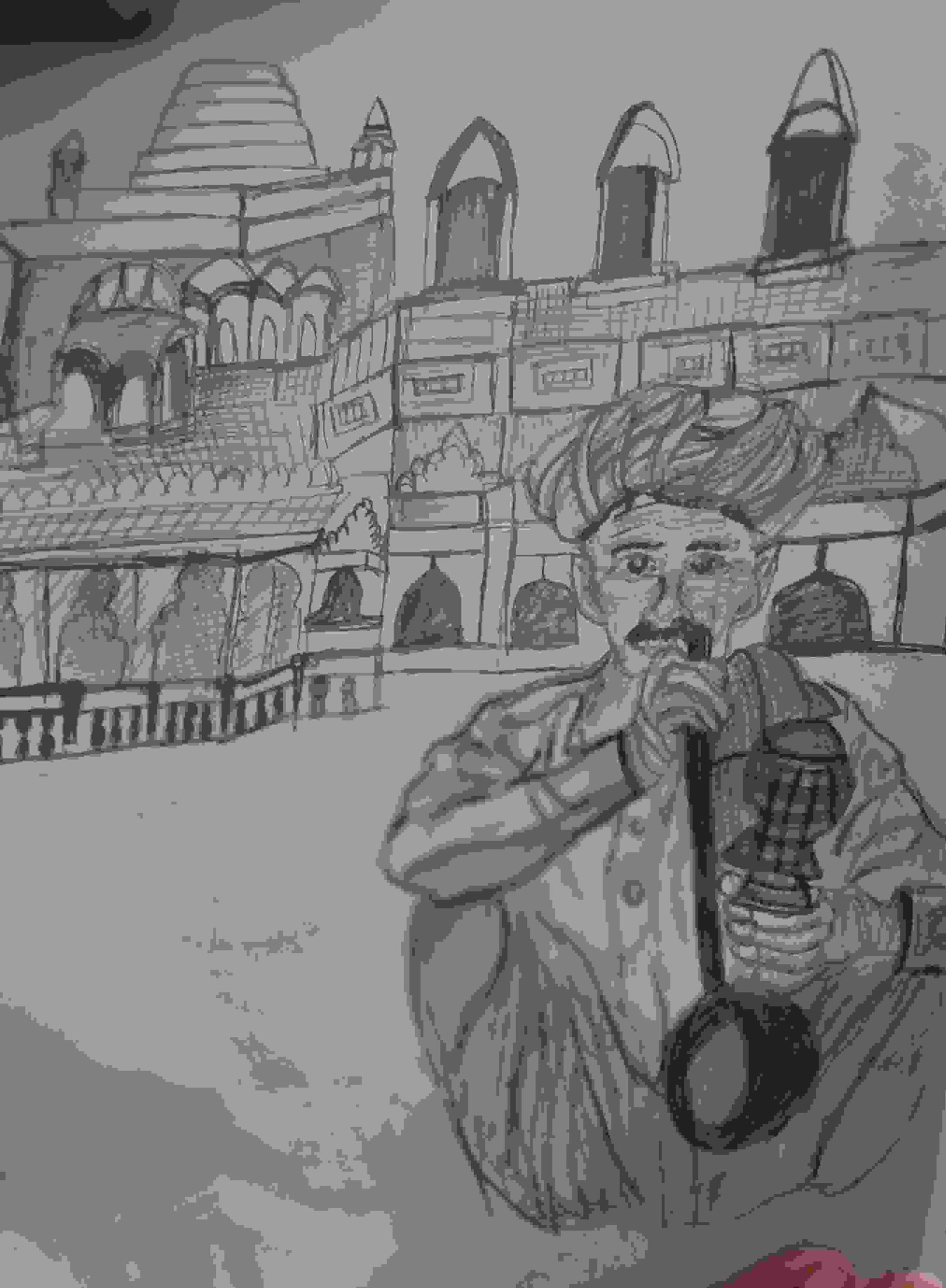 Title: Rajasthani woman, Size: A3, Medium: pencil : r/drawing
