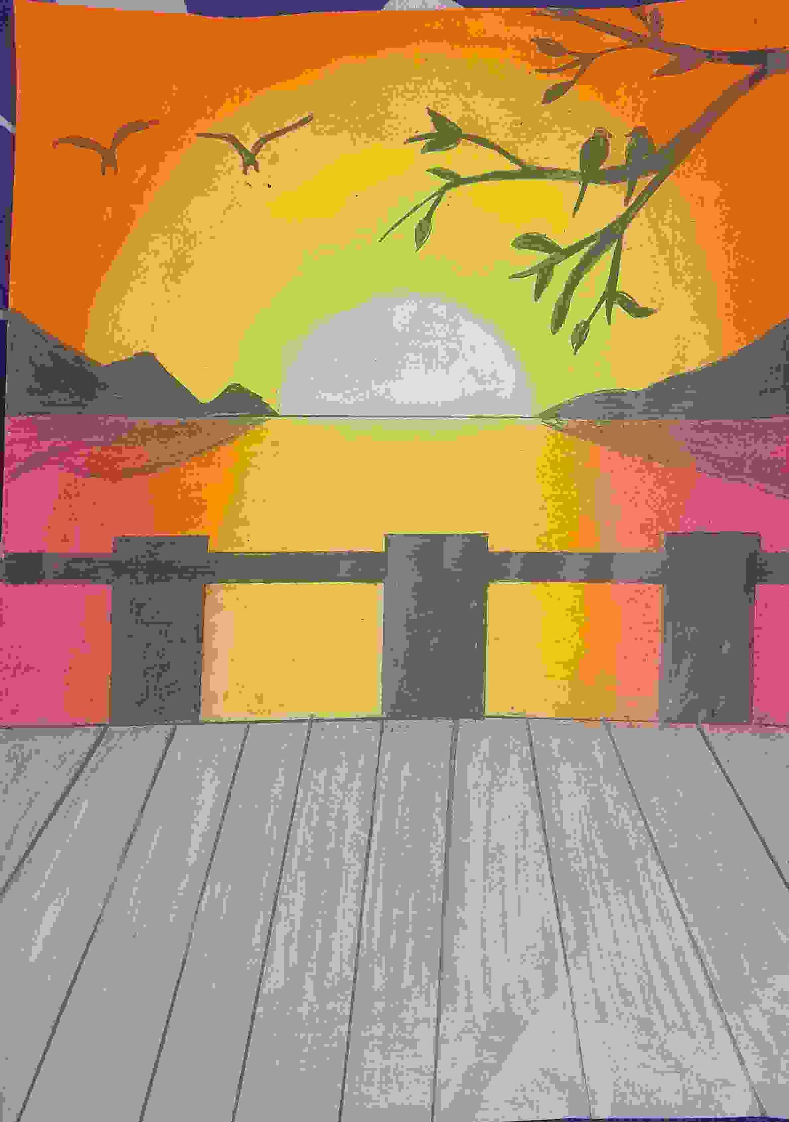 Love Birds Chirping The Serene Beauty Of A Sunset