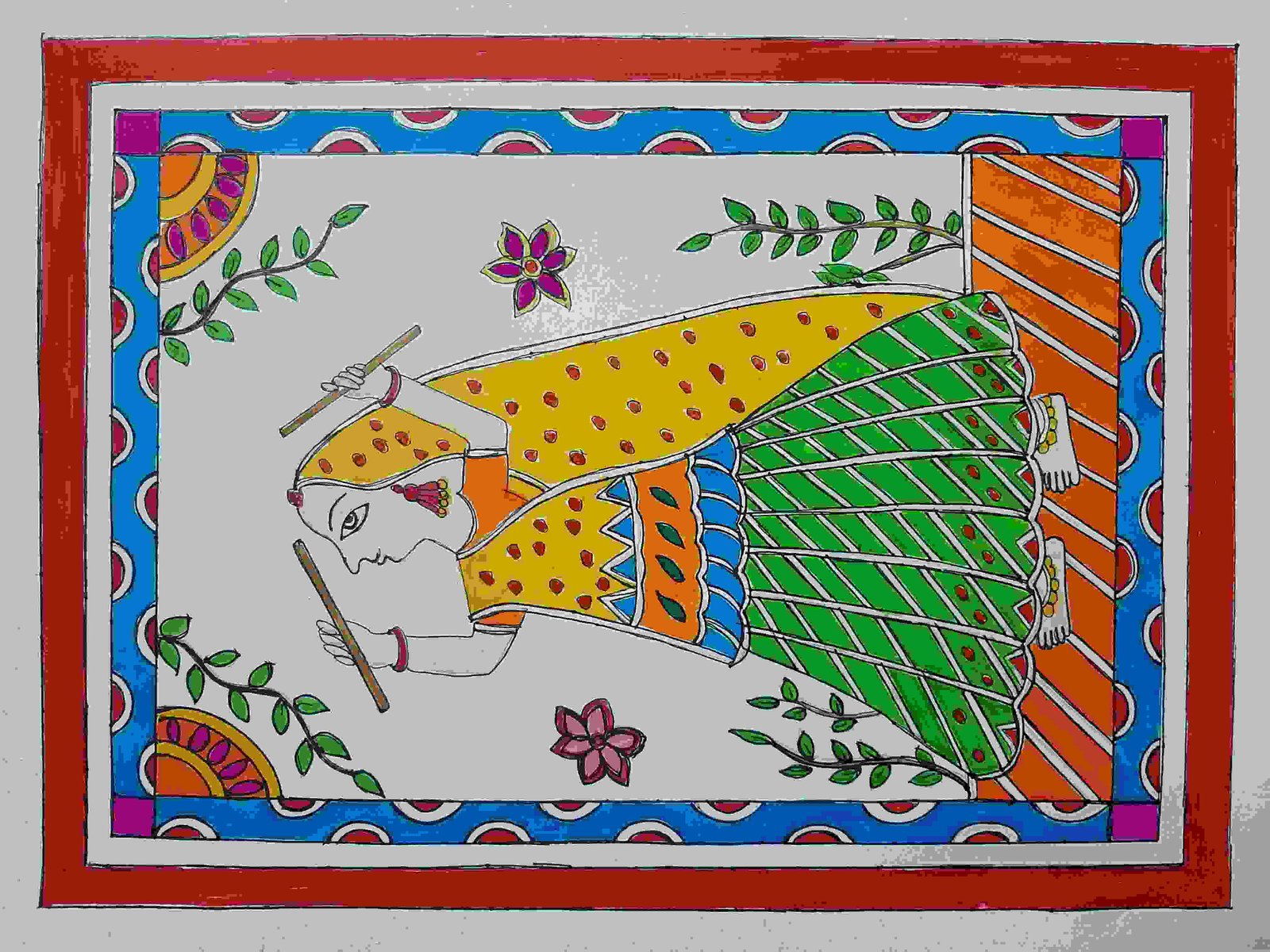 Madhubani Art Paper A3