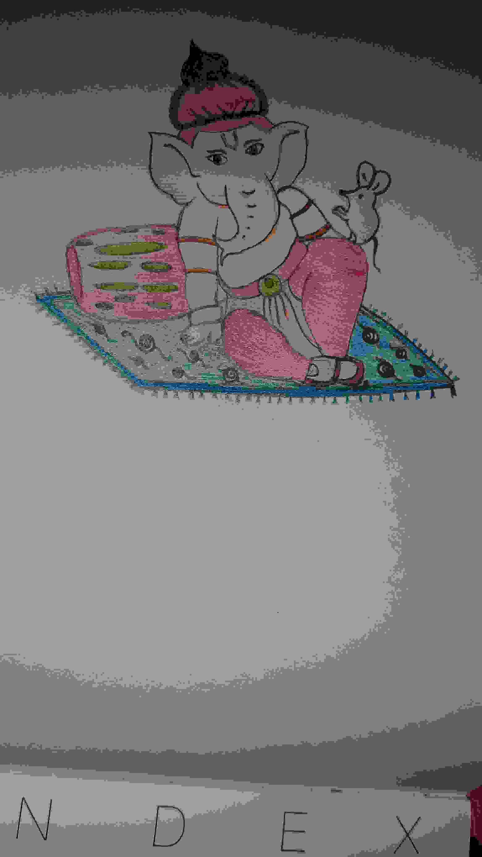 Wooden Frame Canvas Shree Ganesha mandala painting, Size: 32*45 cm at Rs  2499 in Alwar