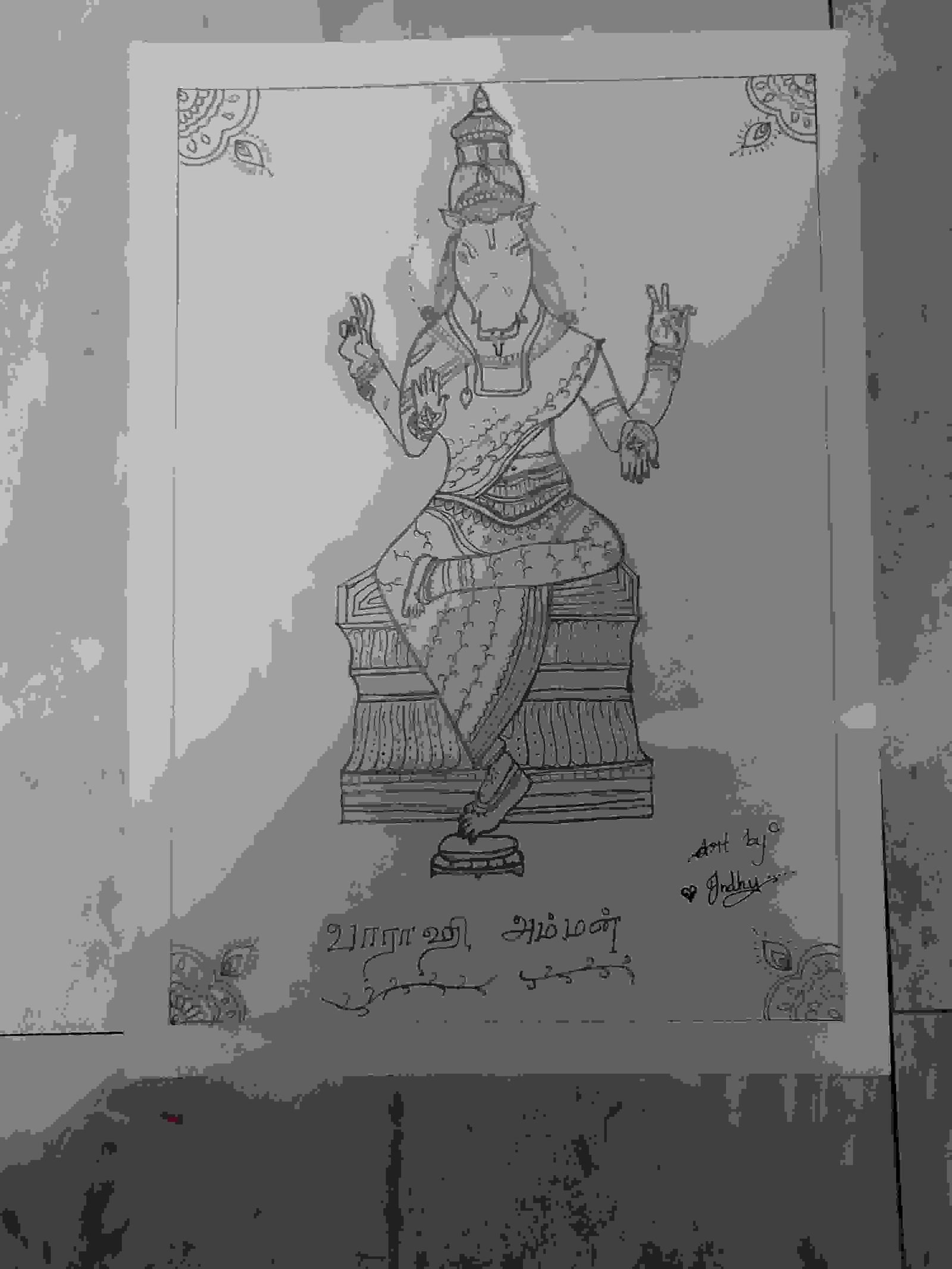 Sri Devi karumariamman | Humanoid sketch, Art, Devi