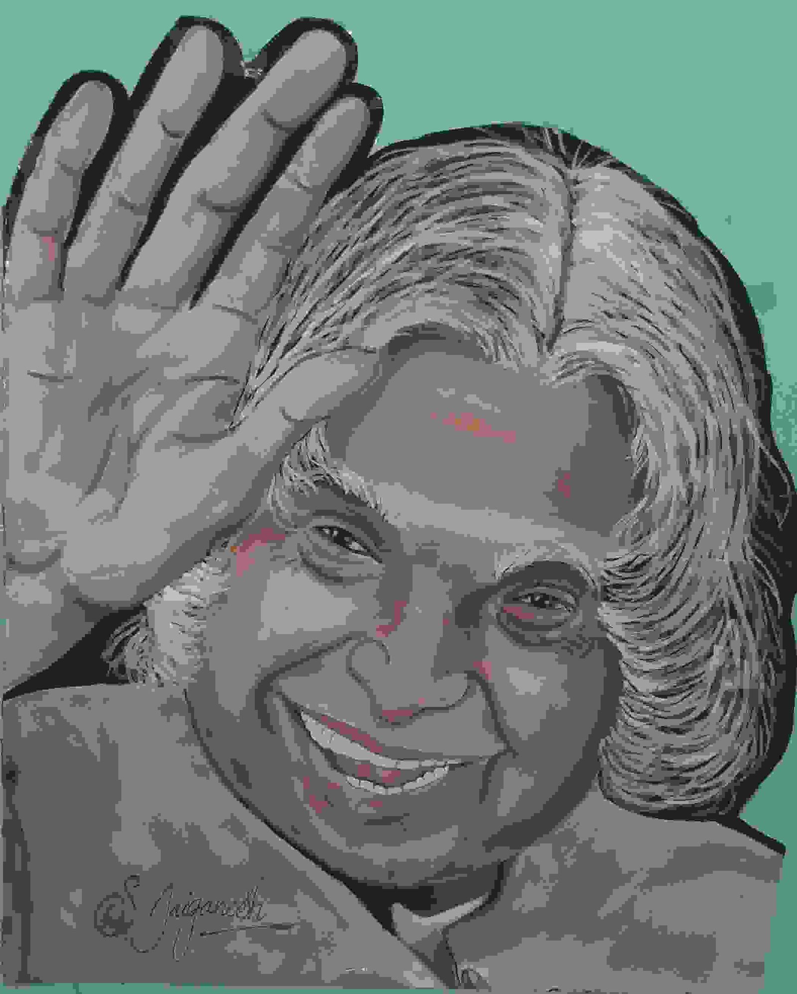 How to draw Dr. APJ Abdul Kalam | Portrait drawing, Face drawing, Drawings