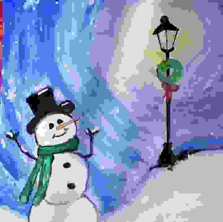 Snowy Christmas Scene